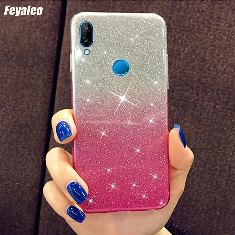 Чехол для Huawei Honor 10 9 Lite 8X 8A 8C 7C 7A Pro Y6 Y5 Prime 2018 Y9 Mate 20 P30 P20 P Smart ТПУ с блестками |