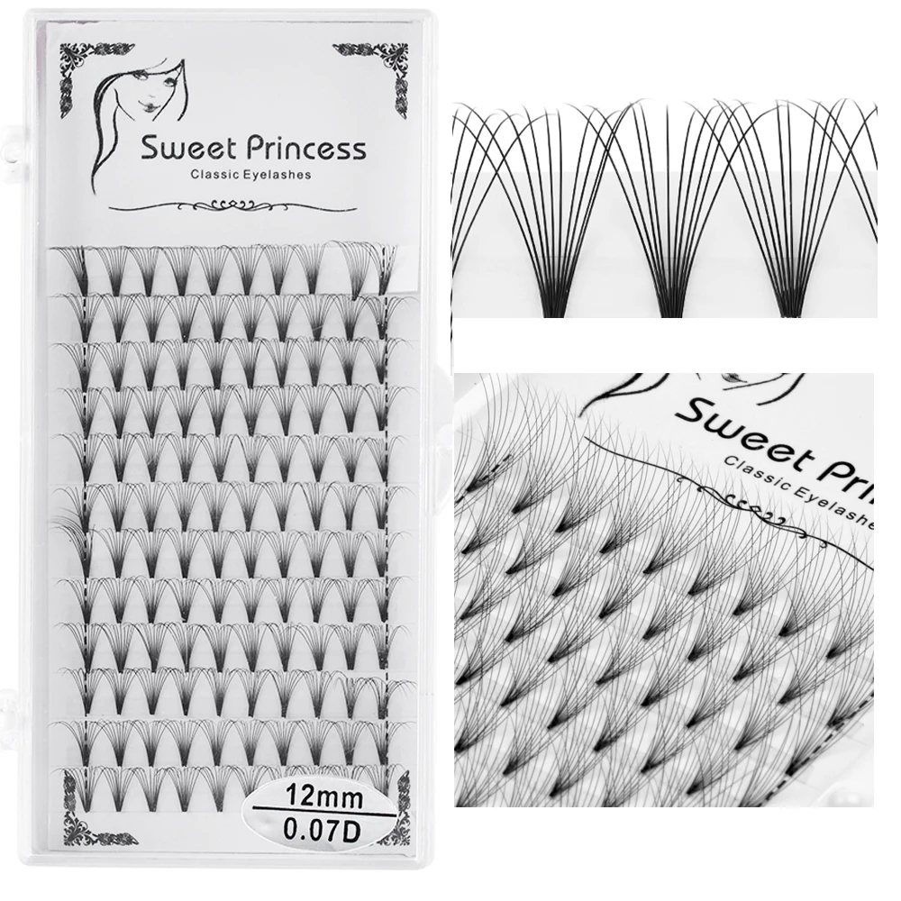 

12 Rows 10D Premade Volume Fans Individual Eyelashes Extension Thick Long Fluffy Handmade Eyelashes Extension Beauty Makeup Tool