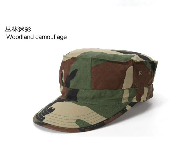 WOLFSLAVES тактическая страйкбольная восьмиугольная кепка Военная ACU CP камуфляжная шляпа для охоты боевой солидер стиль прочный CS Force cap s - Цвет: Woodland Camo