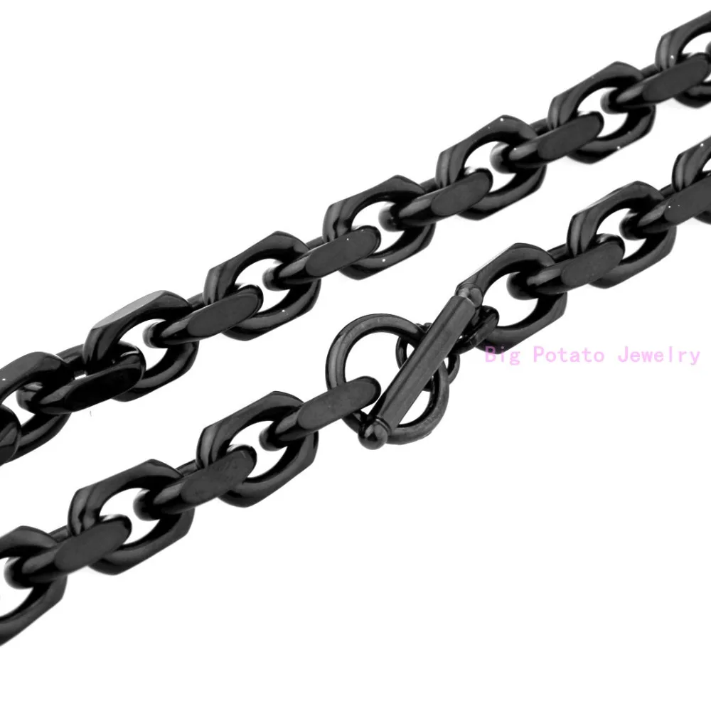 mens black stainless steel necklace mens black stainless steel necklace