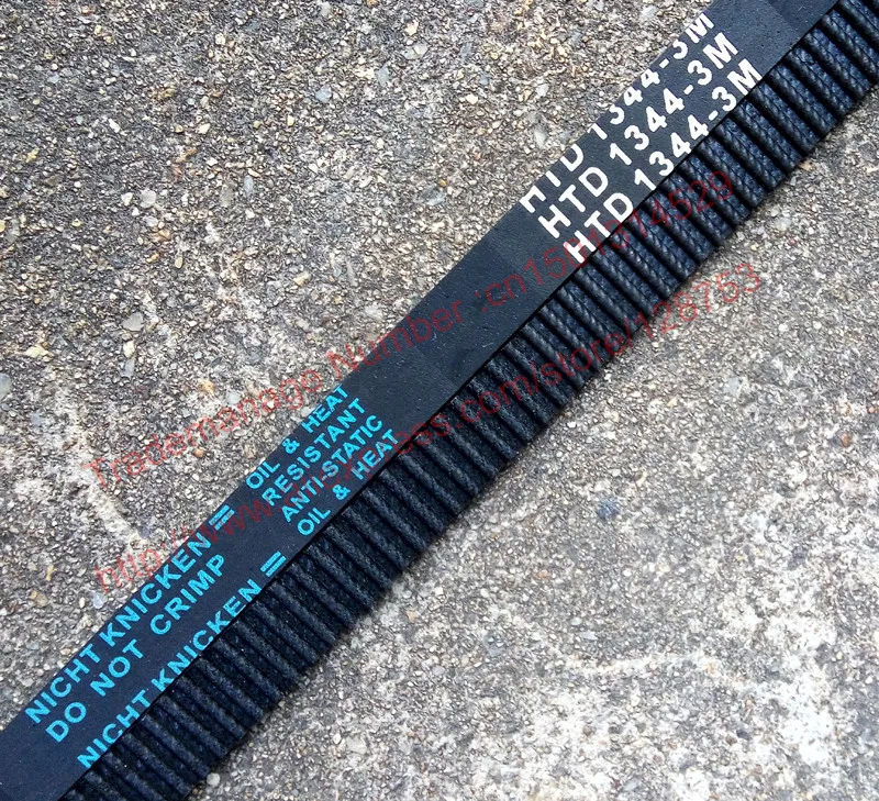 

1 piece HTD3M timing belt length 1344mm width 9mm teeth 448 HTD 3M rubber closed-loop 1344-3M-9 S3M 1344 3M 9 fit pulley CNC