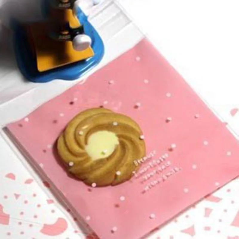 

50 Pcs/Lot White Dot Gifts Bags Self-adhesive Bake Cookies Biscuit Jewelry Packaging Bags Wedding Party Supplies 8Z