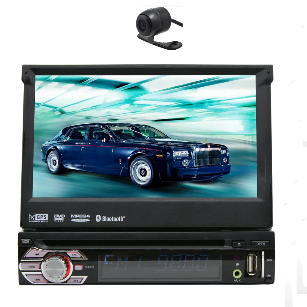 7inch Touch Screen Stereo SD MAP GPS Car DVD Player AMP