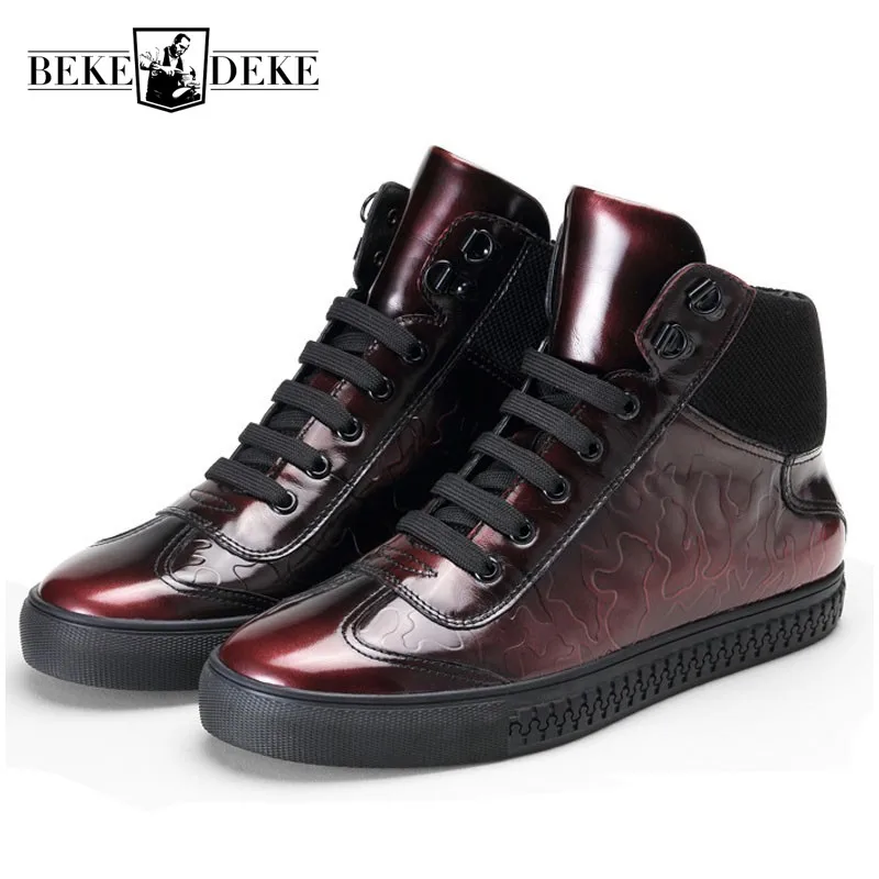 Winter Echt Designer Punk Männer Casual Candy High Gray Fashion Flache Trainer Rot Schuhe 2019 red Mens Farbe Herbst Sneakers Leder Top Grau nH0t0rwBq