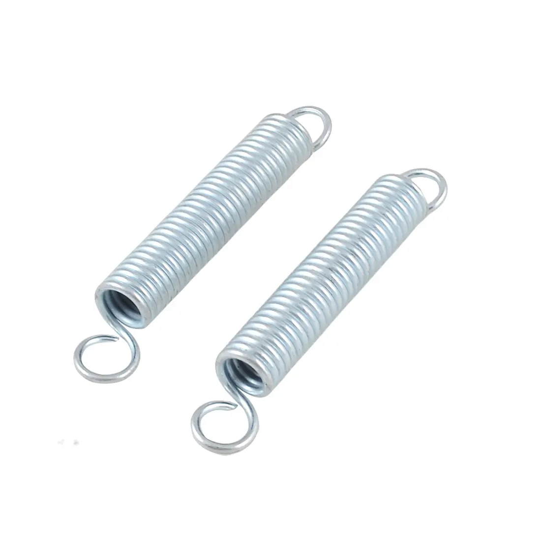 EWS 2 Pcs Silver Tone Tension Coil Extension Spring Hookin Springs