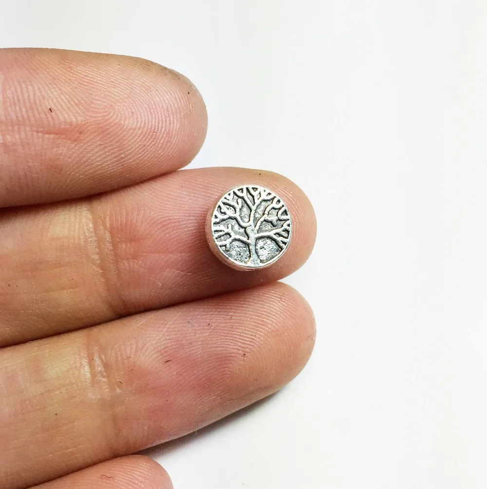 

Eruifa 20pcs 9mm Burnished Silver Nice Hope Tree Wholesell necklace,earring bracelet jewelry DIY handmade BEads