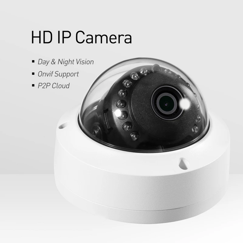 Водонепроницаемая Антивандальная IP камера POE 1080P 15 светодиодов МП ONVIF ночное
