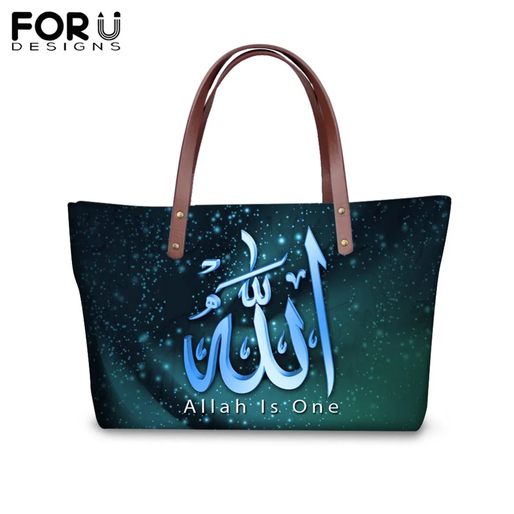 

FORUDESIGNS Luxury Customize Image Handbag for Women Islamic Mosque Printing For Girls Totes Ladies Best Mochila Shoulder Bag