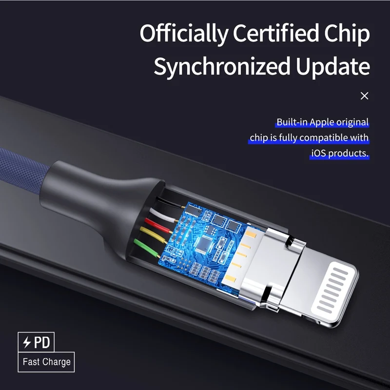Кабель ROCK MFI Type c Lightning для iPhone X Xr Xs Max iPad iPod USB C 8 Pin PD кабель быстрой зарядки данных