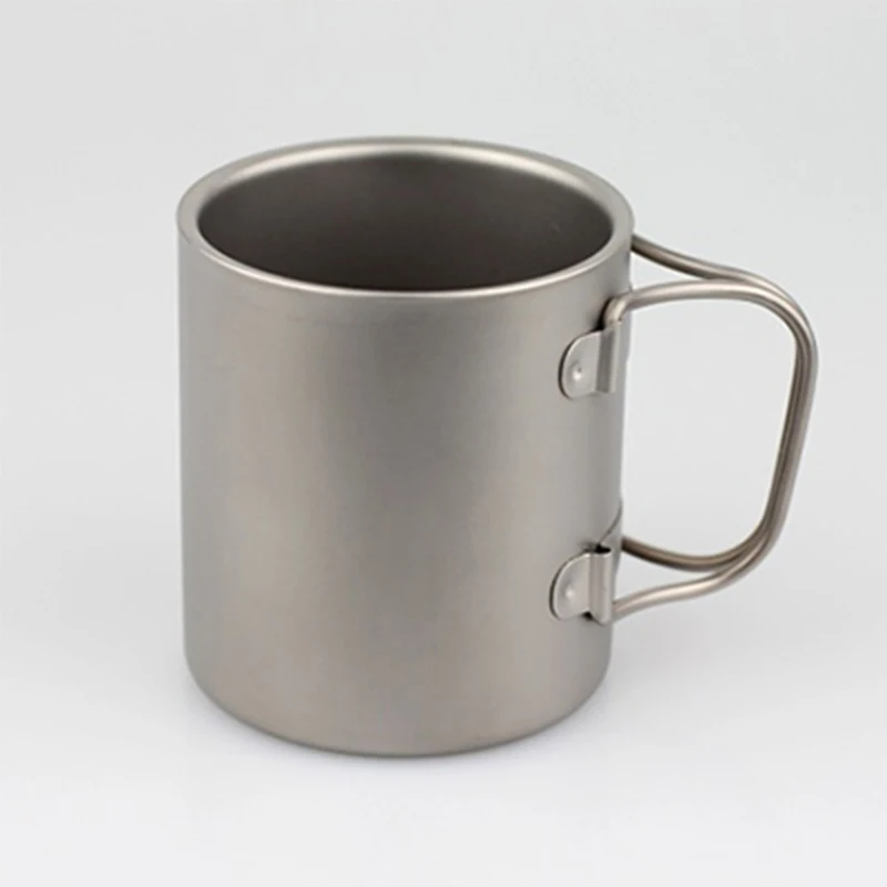 Keith 220 ml titanio taza de doble pared de aislamiento térmico de vacío taza de agua al aire libre camping traving ultraligero 83g KS813
