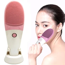 Электрический Вибрационный силиконовый очиститель пор очищающее средство для лица стиральная щетка машина чехол для глаз средство для удаления морщин кожа рихтовальный станок