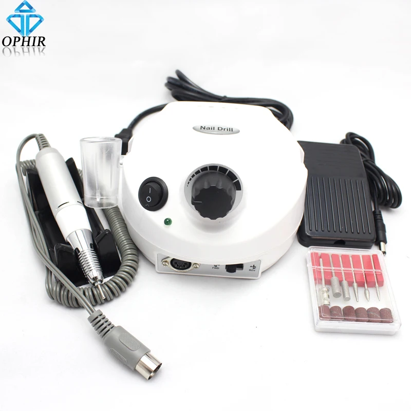 

OPHIR PRO White 30000RPM Electric Acrylic Nail Drill Machine Nail File Drill Bits Set Manicure Set Nail Art Tool_KD143W(220V)