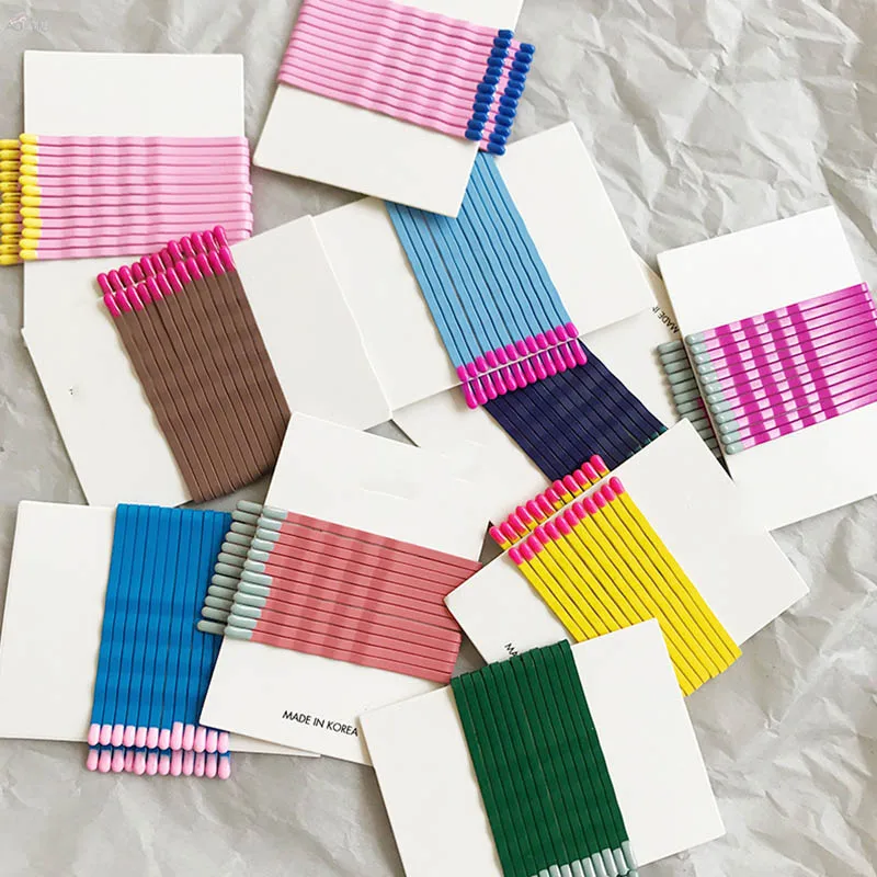 

AOMU 12PCS Korea Cute Hit Color Matches Head Hairpins Macaron Colorful Hair Clips Barrettes for Women Hair Accessories