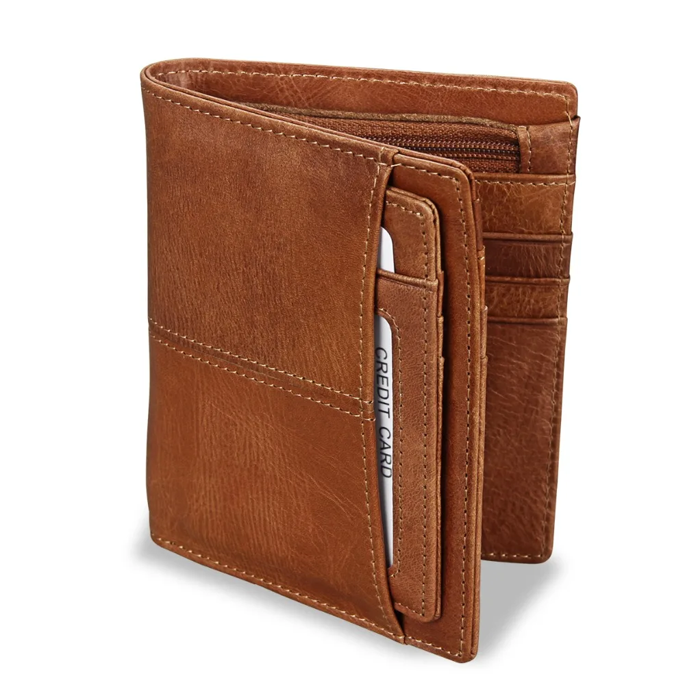 

New Real Genuine Leather Mens Passport Card Holder Wallets Man Cowhide Passport Cover Purse Brand Male Credit Wallet short small