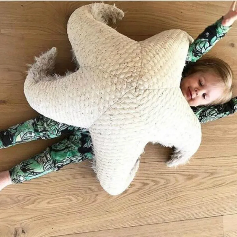 

3D Starfish Toy Pillow Living Room Cushion Baby Animal Doll Pillow Soft Stars Plush Doll Children Room Decoration Floor Cushions