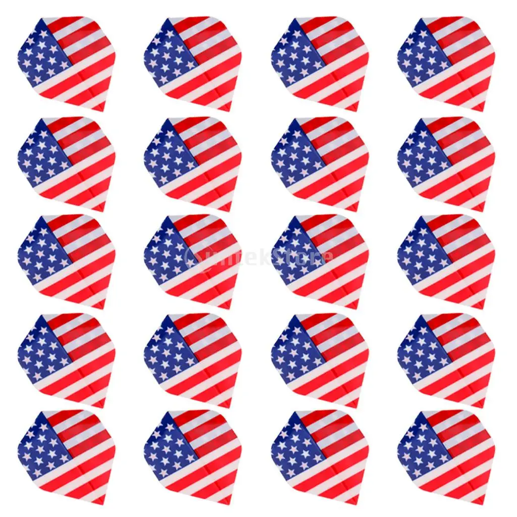 20 pieces Standard Dart Flights Professional Darts Accessories National Flag Design