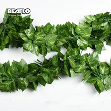 10スタイル1pc人工装飾ビビッドつる籐葉膣草植物ブドウ葉ホームガーデンパーティーの装飾b1015