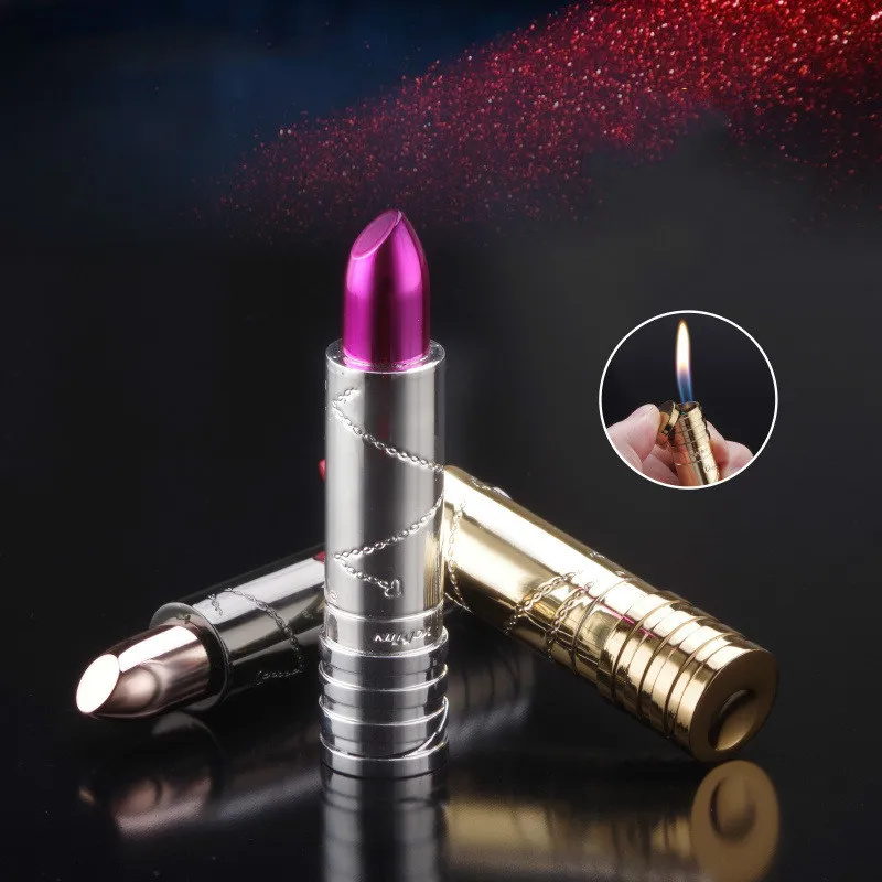 

Personality Lipstick Lighter Originality Interest Play Inflation Flame Lighter Lighter