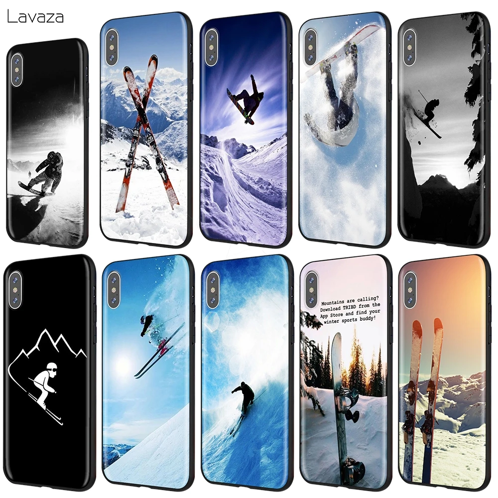 

Lavaza Skiing Snow Snowboard Skis Case for iPhone 11 Pro XS Max XR X 8 7 6 6S Plus 5 5s se