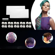 1 Набор салонная краска для волос пластиковая печатная пластина Сделай Сам тату для волос Цветной Оттенок шаблон штамп парикмахерский инструмент для укладки многоцветный краситель