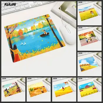 

XGZ Free Shipping Fall 22x18 Mousepad Small Pad Family Laptop Gamer Rubber Mouse Mat Mouse Pad Gaming Desk Mousemat Cup Mat
