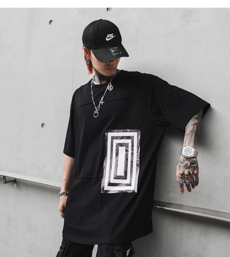  Korean Oversized Shirt Men Thin Summer Hawaiian Hip Hop Printed Shirts Mens   (13)