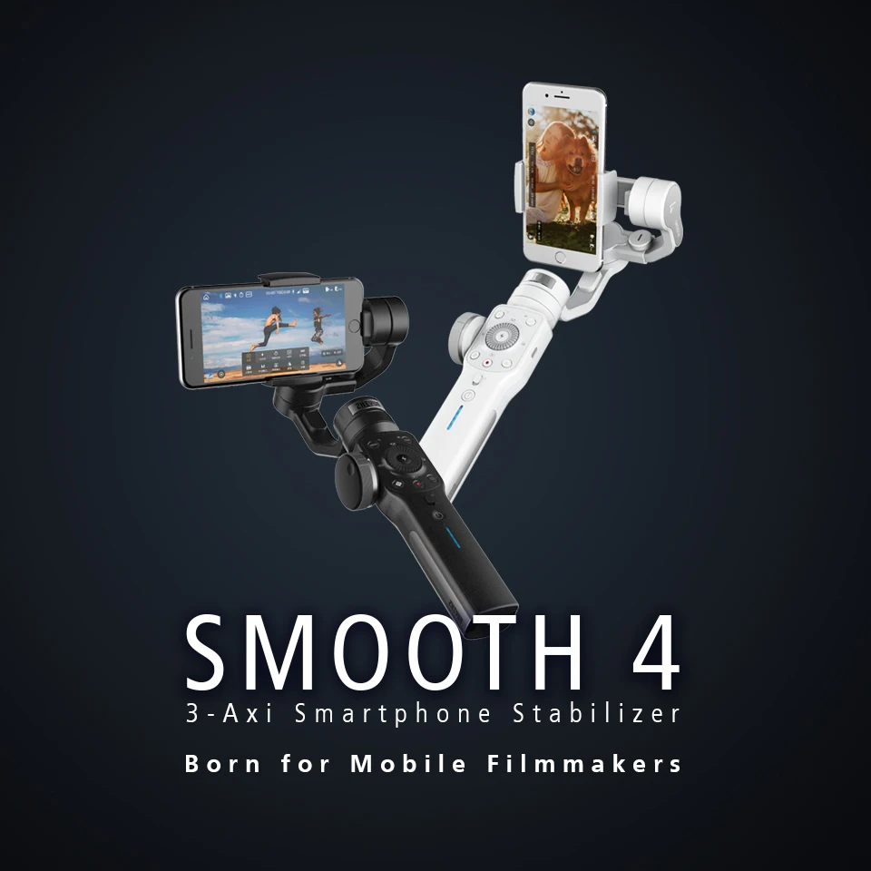 Zhiyun Smooth 4 3-оси мобильный ручной шарнирный стабилизатор для камеры для Iphone 8 X samsung S8+ Plus Galaxy S9 смартфон сотовый телефон