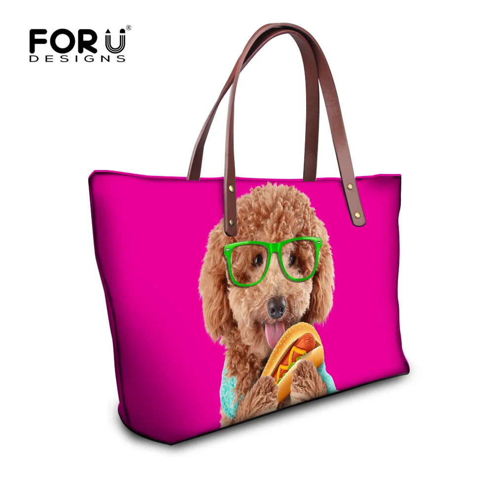 

Cute 3D Animal Dog Printing Handbag for Women High Quality Ladies Top Handle Bags Casual Teenager Girls Tote Shoulder Bags