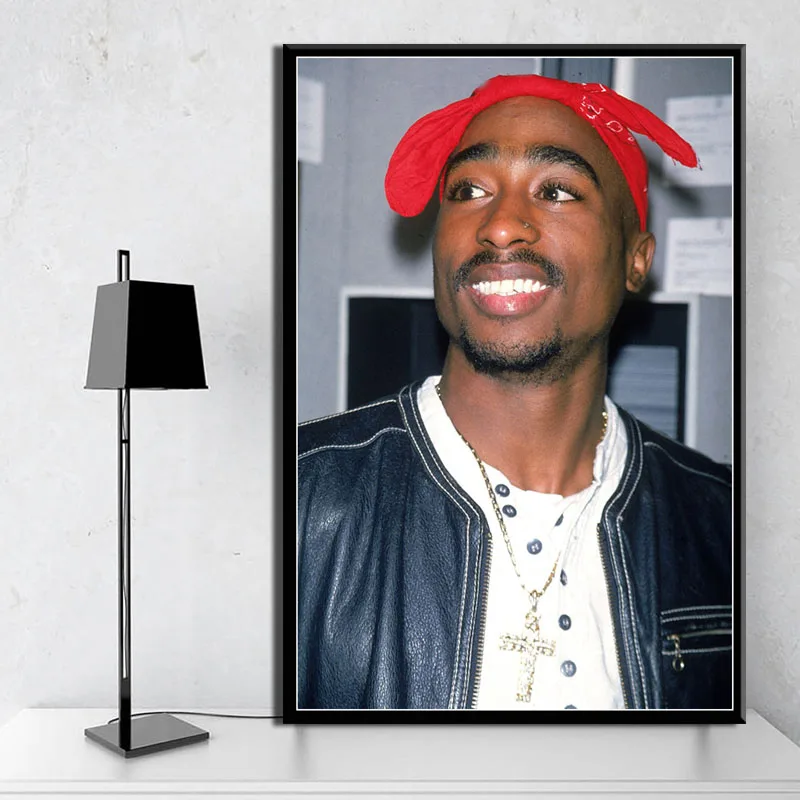P123 Tupac Shakur 2PAC Outlaw Rap музыкальный Рэппер Star хип хоп художественная картина Шелковый