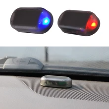 Luz Led de coche sistema de seguridad de advertencia robo de Flash parpadeante falso alarma Solar