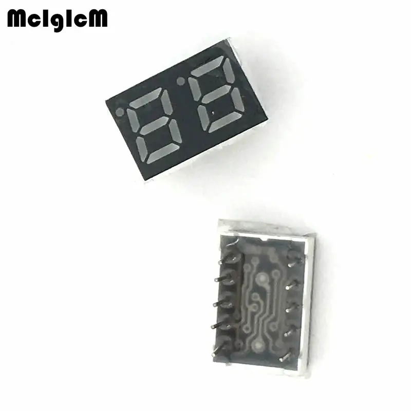 MCIGICM 20 штук 7-сегментный общий анод 2 битовая цифровая трубка 0,28 "0.28in. Красный светодиодный Дисплей 7 segmentos светодиодный цифровой трубки
