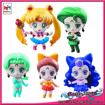 

PrettyAngel - Genuine Megahouse Petit-Chara! Figurine Sailor Moon Ayakashi no Yonshimai Hen Figure Set of 5 PCS