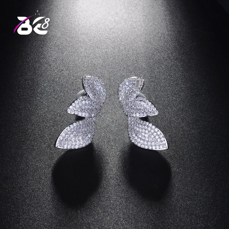 

Be 8 New Fashion AAA Cubic Zirconia Flower Shape Stud Earrings Crystal Better Earrings Aretes De Mujer Modernos 2018 E805