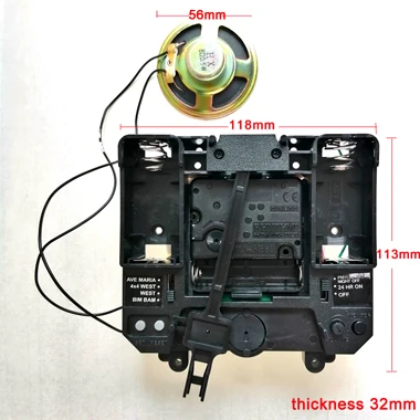 R Step Movement with Music Chime Box Plastic Quartz mechanism with hands& Pendulum drive units DIY Clock Accessory Kits