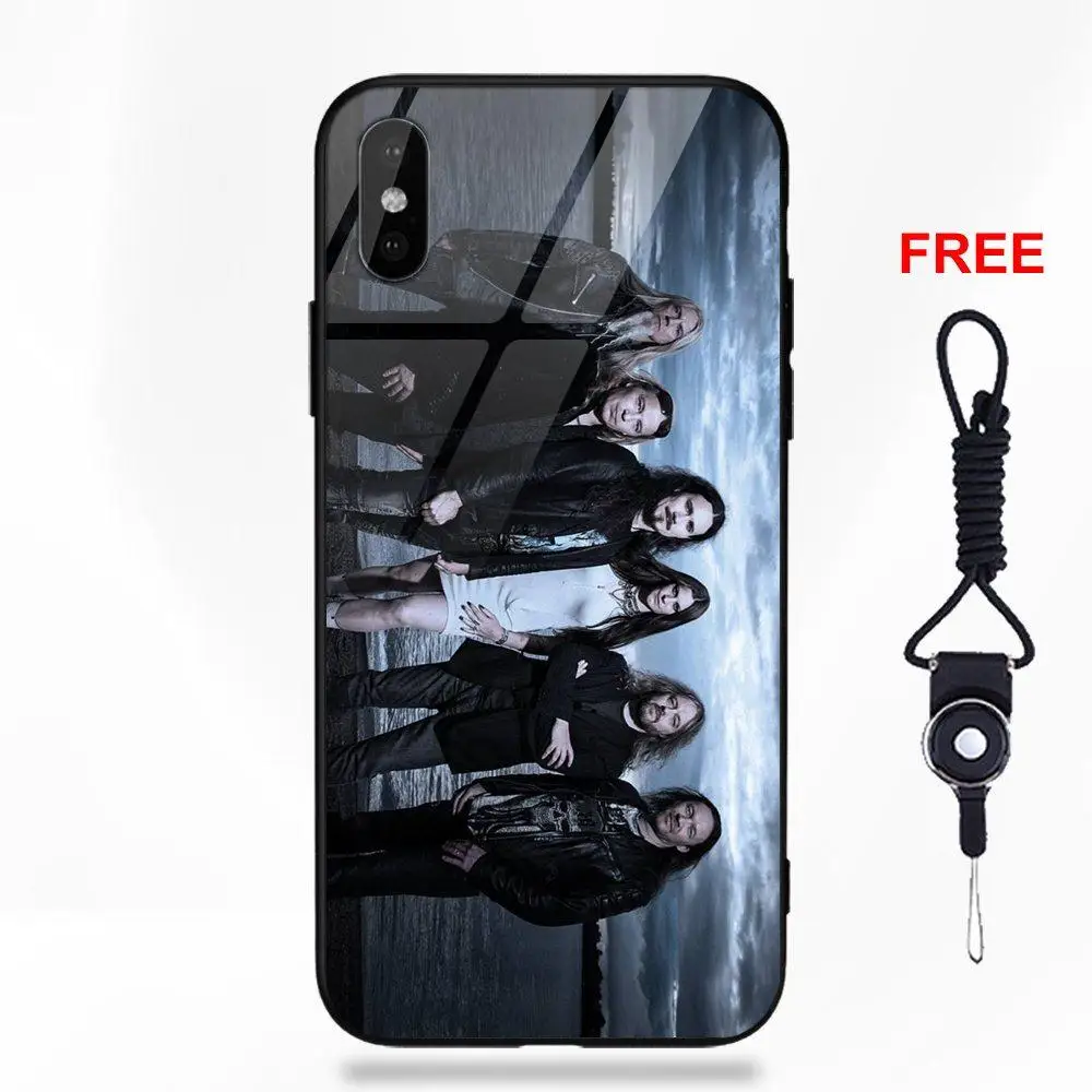 Металлический вокальный браслет Nightwish для Apple iPhone 5 5C 5S SE 6 6S 7 8 Plus X XS Max XR мягкая ТПУ Рамка закаленное стекло Чехол для мобильного телефона - Цвет: as picture