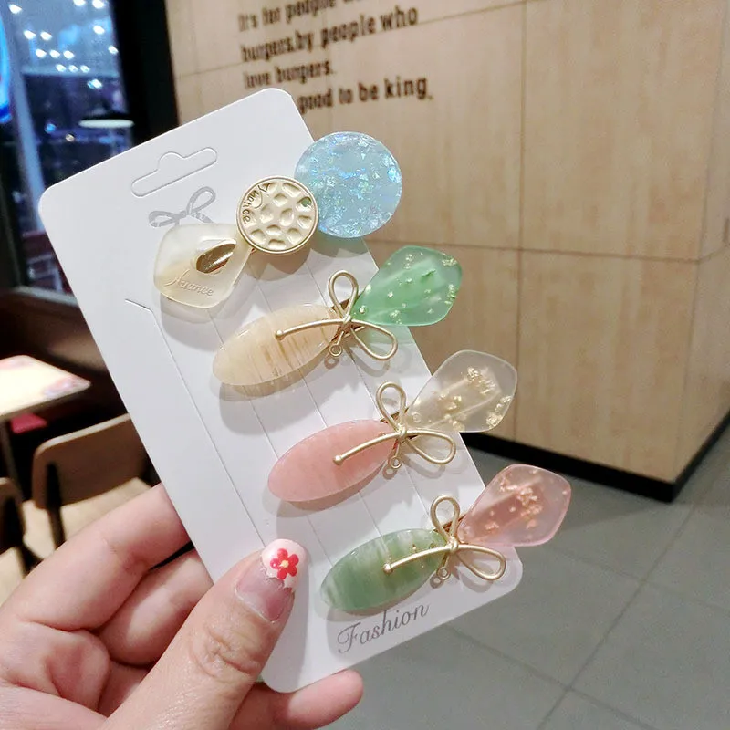 

2019 1pc Women's Fashion Colorful Acetic Acid Hairpin Long Barrettes Stone Hair Clips Women Hair Accessories Acetate Hairpins
