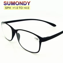 SUMONDY, винтажные, ультралегкие, TR90, очки для чтения, для мужчин и женщин, HD, линзы из смолы, черные или коричневые, полная оправа, очки для пресбиопии, G405