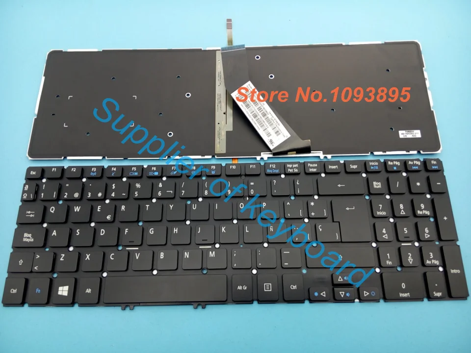 Clavier AZERTY Français Avec Pavé Numérique Pour Acer Aspire V7-582PG - Référence 60.MAFN7.029 - Rétroéclairé