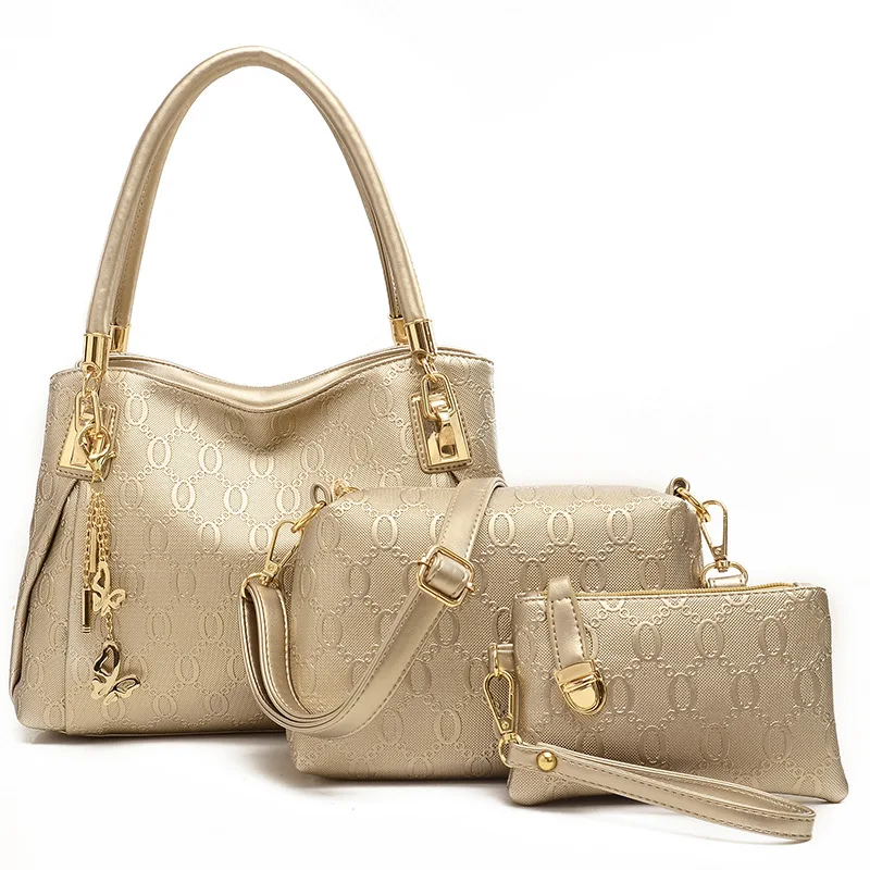 

suutoop 3 Bag/Set New Women Handbags PU Leather Handle Bag Luxury Messenger Bag Brand Designer Female Bags Shoulder Bag+Purse