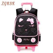 Children Removable School Backpacks Bags 2/6 Wheels For Girls Trolley Back Pack Kids Wheeled Bag Travel Luggage Bookbag Children Removable School Backpacks Bags 2/6 Wheels For Girls Trolley Back Pack Kids Wheeled Bag Travel Luggage Bookbag