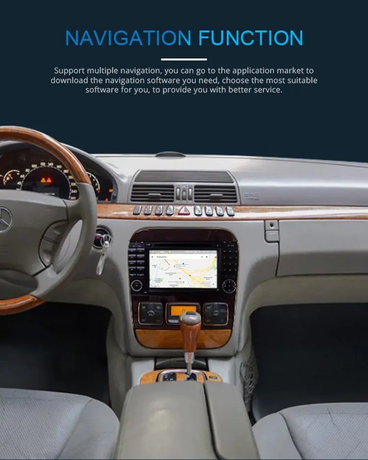 Sale JDASTON Android 9.0 Car DVD Player For Mercedes Benz W220 W215 S Class S280/S320/S350/S400 Multimedia GPS Stereo 2 Din Car Radio 3