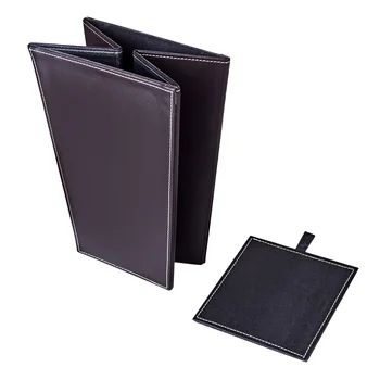 

12L Folding Square Waterproof Leather Trash Bin Waste Container Garbage Can Home Office Paper Basket Household - Dark Brown