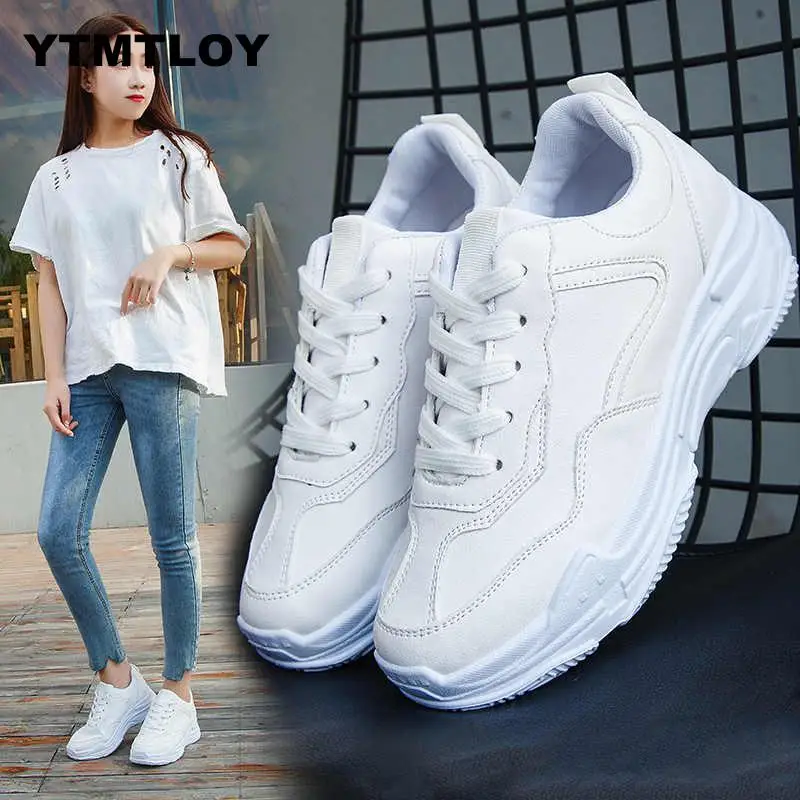 ladies white fashion trainers