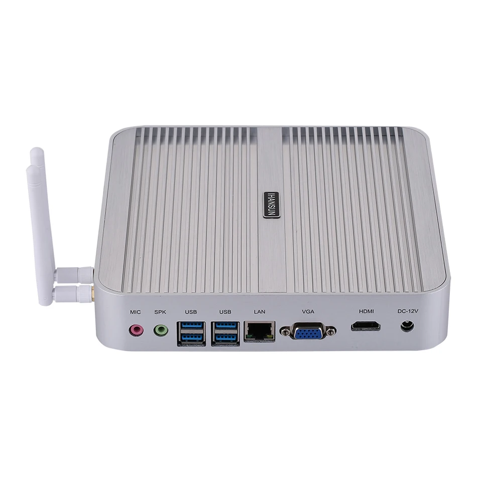 Fanless Mini PC,Intel Core I7 4500U,Windows 10/Ubuntu,Silver,[HUNSN BM01L],(WiFi/1HD/1VGA/4USB3.0/2USB2.0/1LAN