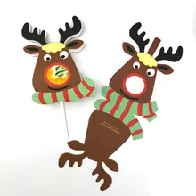 25 шт. рождественские украшения в виде лося, леденца, стента, рождественские вечерние открытки, подарки для конфет, для детей, любимых детей
