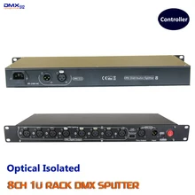 DHL Оптический изолированный DMX Дистрибьютор 8 способ разделитель DMX для освещения сцены сплиттер