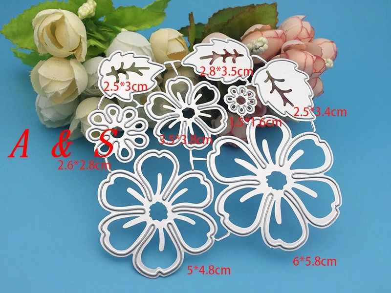 

B37 METAL CUTTING DIES 8pc flower spring leaf Scrapbooking paper craft emboss knife blade punch stencils stamp cut dies