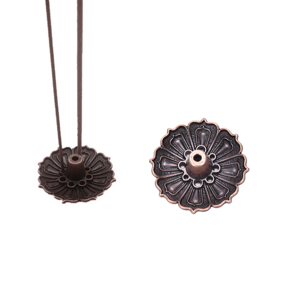 

1pcs Bronze Lotus Censer Base Incense Burner Stick Holder Incense Plug Fixed Incense Sticks Home Craft Decoration