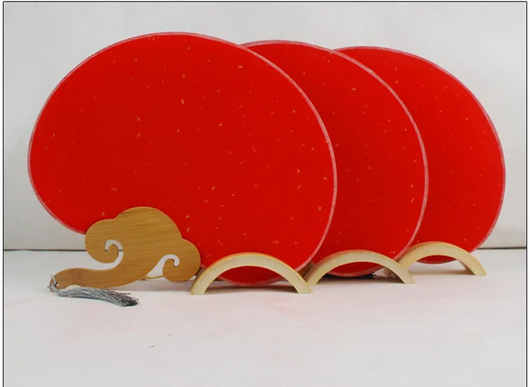 Утолщенный двойной рисовый бумажный веер красный пустой китайский традиционное ремесло ручной вентилятор DIY художественная картина программа винтажная бамбуковая Ручка Вентилятор
