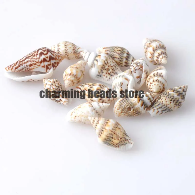 

13-16mm leopard print Natural Spiral seaShell Loose Beads DIY 100pcs TRS0057x